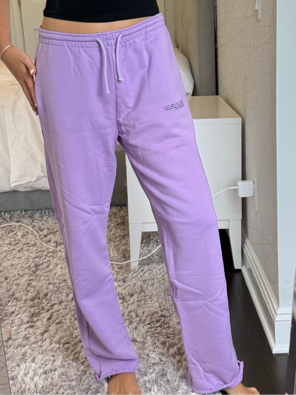 Pangaia Lavender Relaxed Drawstring Track Pants